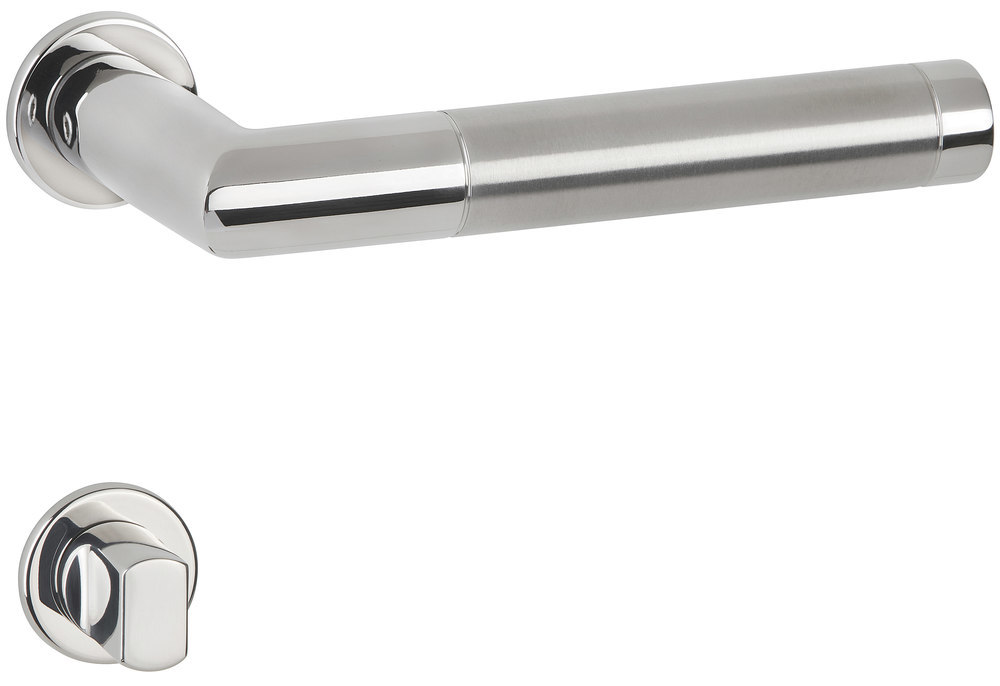 HERMAT Drückergarnitur mit Rosetten SPACE 1114/2402.KF, Edelstahl