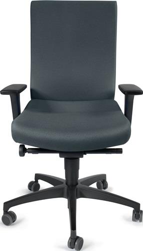 DAUPHIN Bürodrehstuhl m.Synchr.-Techn.grau 400-520mm m.Lehnen Trgf.110kg DAUPHIN