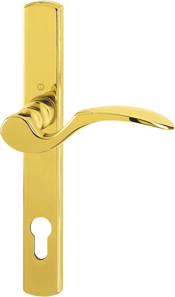 HOPPE® Drückergarnitur mit Schmalschild München M112SH/387N, Messing
