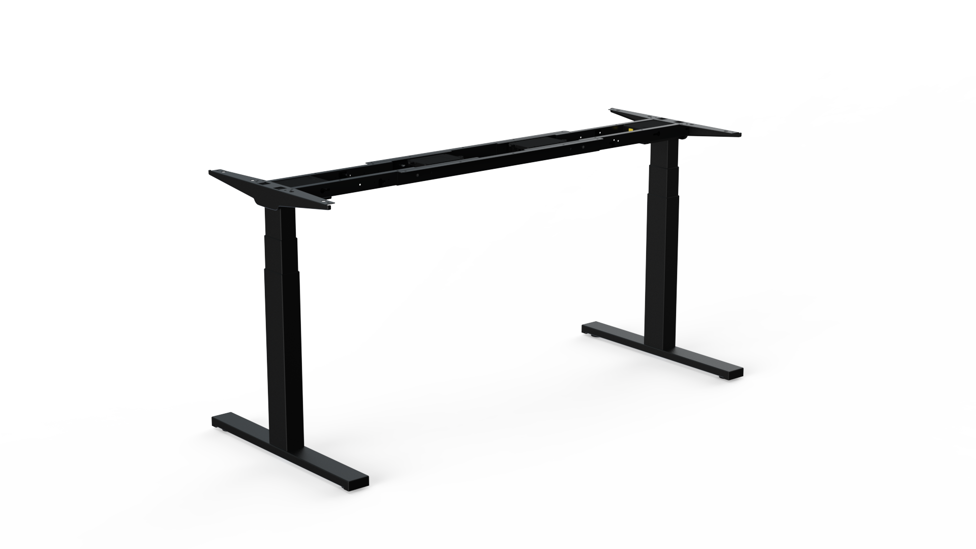 Veyhl Tischgestell Evotec 3D eckig mit Display/Memory, 650 mm Hub, RAL 9011 graphitschwarz