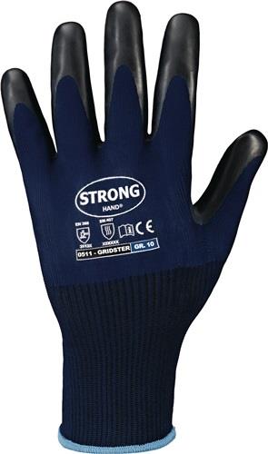 STRONGHAND Handschuhe GRIDSTER Gr.9 dunkelblau/schwarz EN 388,EN 407 PSA II STRONGHAND