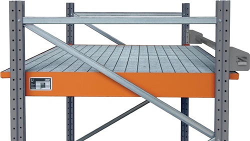 BAUER Einhängewanne Auffangvol.200l L2150xB1250/915xH140mm Stahlbl.m.Gitterrost silber