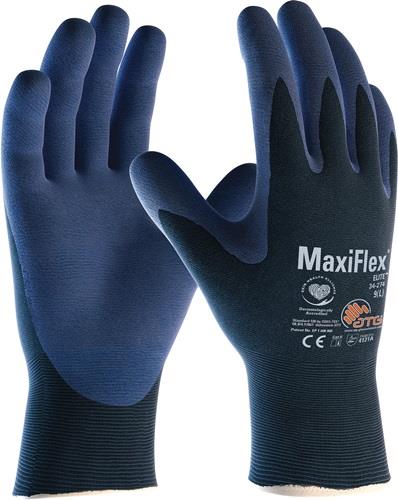 ATG Handschuhe MaxiFlex Elite 34-274 Gr.8 blau Nyl.m.Nitrilmikroschaum EN 388 Kat.II