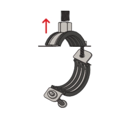 FISCHER Massivrohrschelle FRSM 8" M12/M16