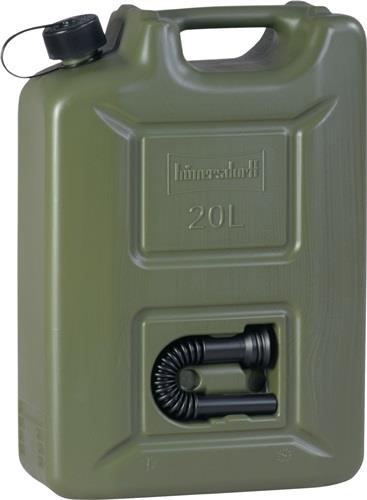 HÜNERSDORFF Kraftstoffkanister PROFI 20l olivgrün HDPE L350xB165xH495mm HÜNERSDORFF