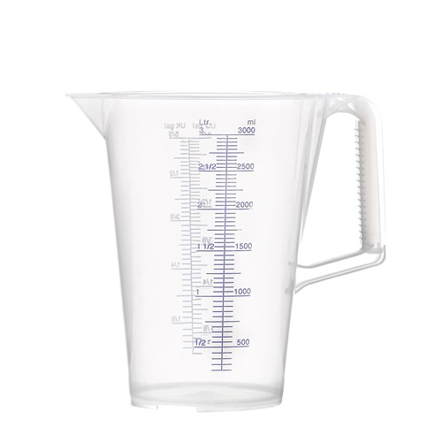 PRESSOL Messbecher 3l blau bedruckte Skala PP PRESSOL