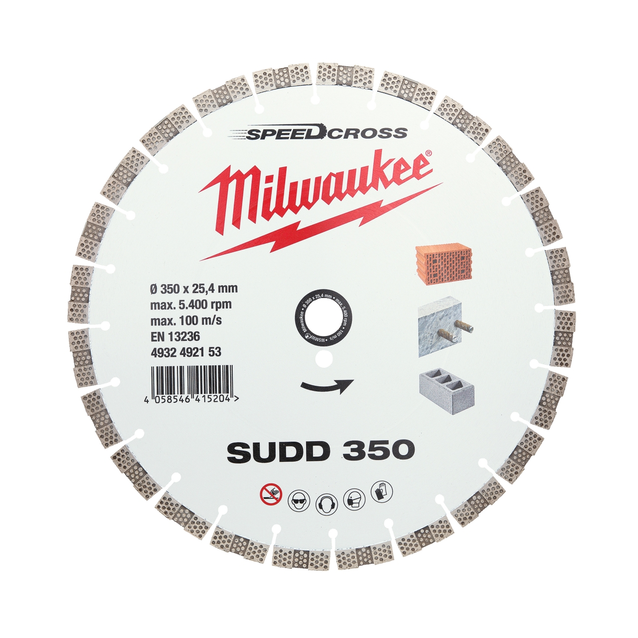 für lärmreduzierte Schnitte in harten Materialien Speedcross Diamanttrennscheibe SUDD 350 mm