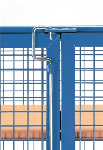 FETRA Etagenwagen L1370xB840xH1792mm Trgf.750kg 4 Etagen Drahtgitter, m.Flügeltür SV