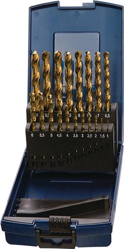 TECWERK Spiralbohrersatz DIN 338 TypN D.1-13x0,5mm HSS TiN 25tlg.Ku.-Kass.TECWERK