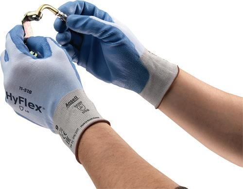 ANSELL Schnittschutzhandschuhe HyFlex® 11-518 Gr.9 blau EN 388 PSA II 12 PA ANSELL Schnittschutzhandschuhe HyFlex® 11-518 Gr.9 blau EN 388 PSA II 12 PA