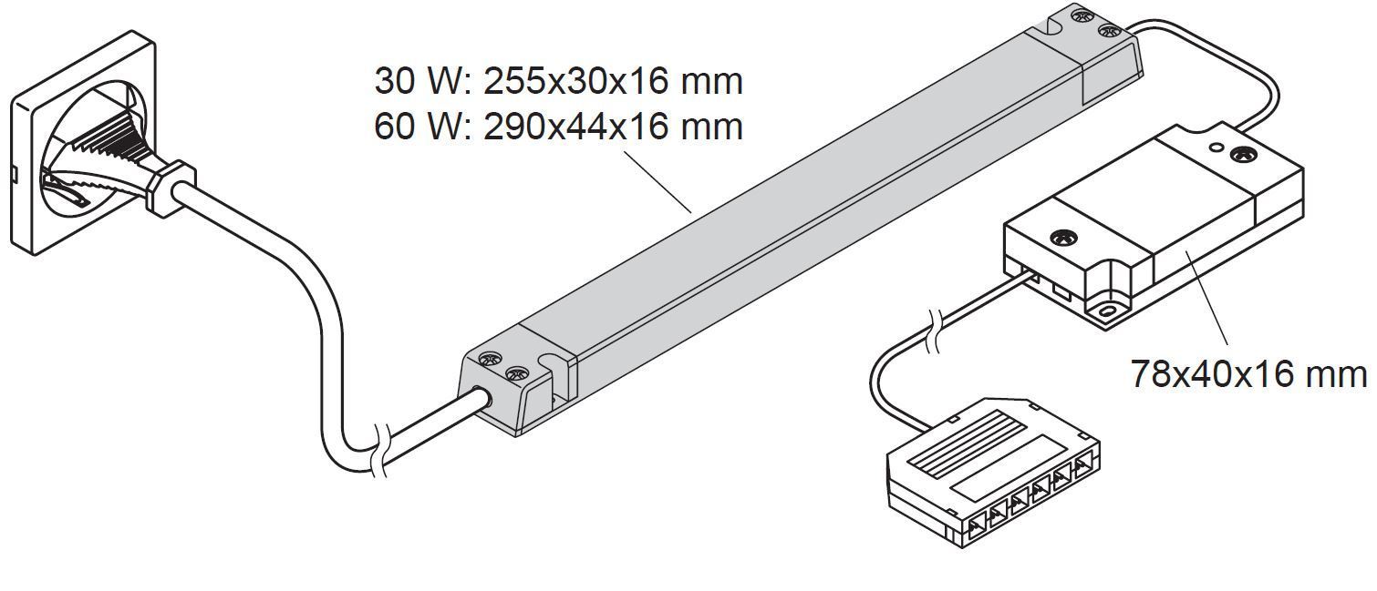 L&S Emotion 1-Kanal Steuerung Frankfurt, 24V, 30W ohne FB