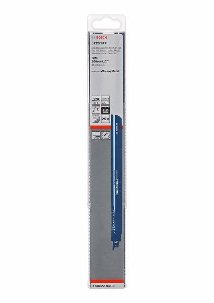 BOSCH Säbelsägeblatt S 1227 BEF Endurance for Heavy Metal, 25er-Pack