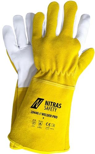 NITRAS Schweißerhandschuhe WELDER PRO Gr.10 ocker/grau PSA-Kat.II