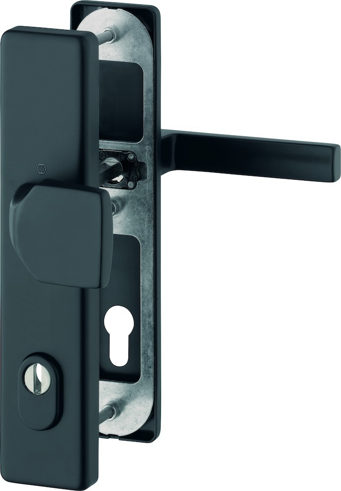 HOPPE® Schutz-Wechselgarnitur mit Langschild Austin 61G/2222ZA/2210/1769, 10/92 mm, Aluminium, 11758764