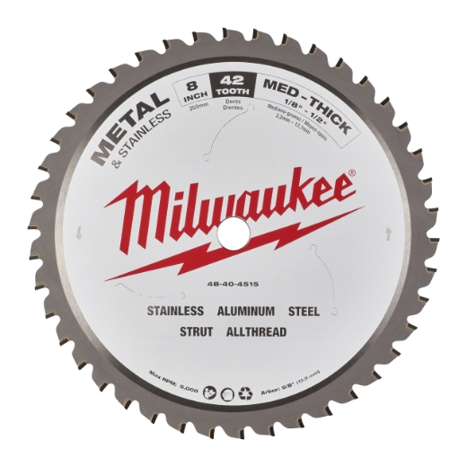 MILWAUKEE 203/15,87 mm Z42 Kreissägeblatt für Metall-Handkreissägen