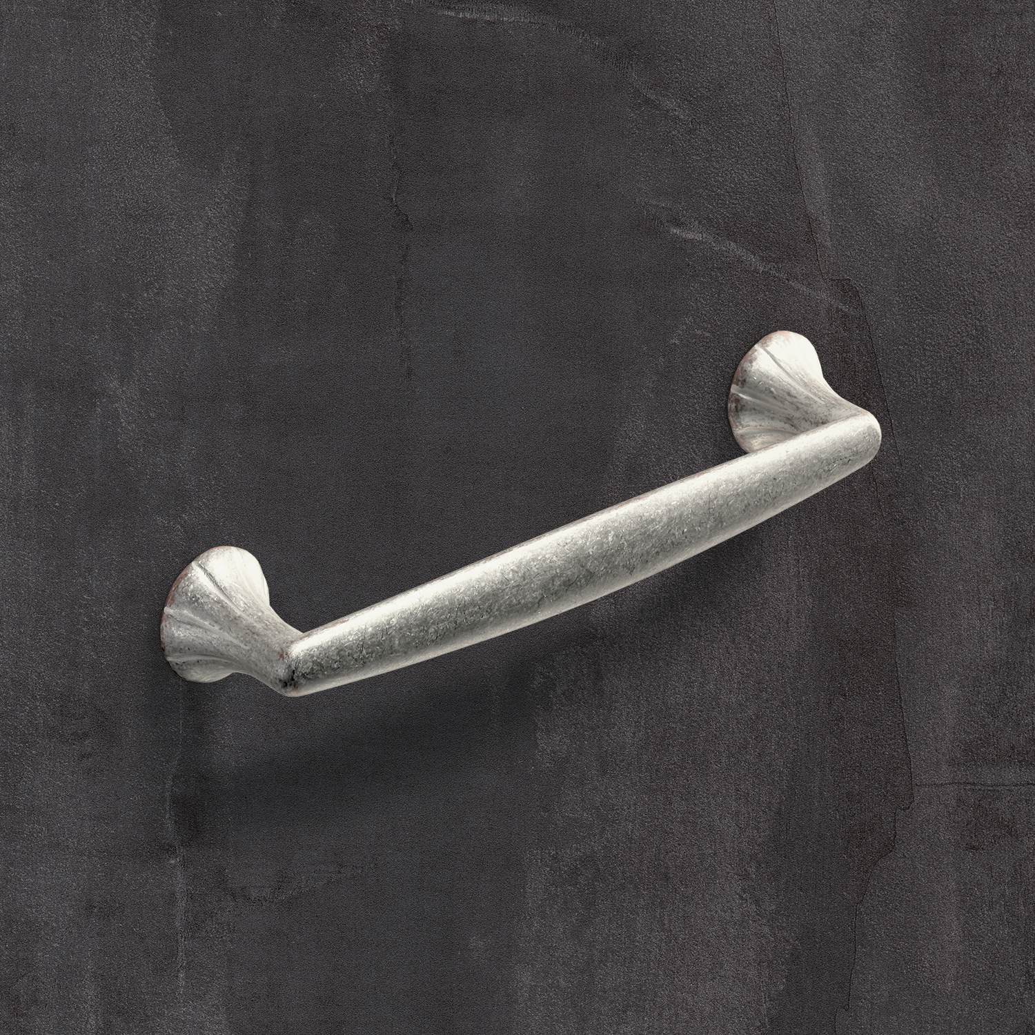 HETTICH Griff Salacia, •–• 128, L 151 mm, B 23 mm, H 30 mm, Silber Optik antik, 9112594 HETTICH Griff Salacia, •–• 128, L 151 mm, B 23 mm, H 30 mm, Silber Optik antik, 9112594
