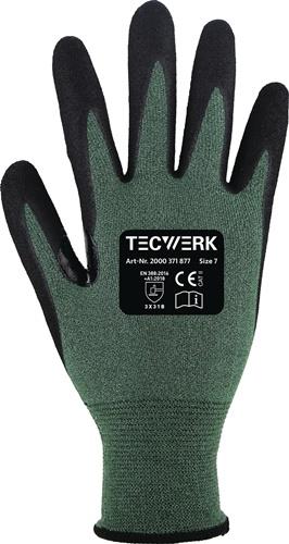 TECWERK Schnittschutzhandschuhe Mosel Gr.10 grün/schwarz EN 388 PSA II 10PA TW