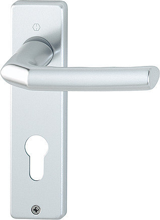HOPPE® Drückergarnitur mit Kurzschild Birmingham 1117/202KP/AP, Aluminium, 11794926