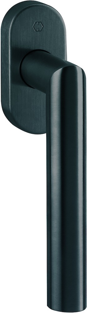 HOPPE® Fenstergriff Amsterdam 0400/US956, mit Schrauben, Aluminium, schwarz matt