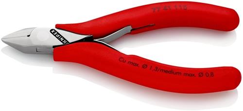 KNIPEX Elektronik-Seitenschneider L.115mm Form 2 Facette nein Ku.-Überzug