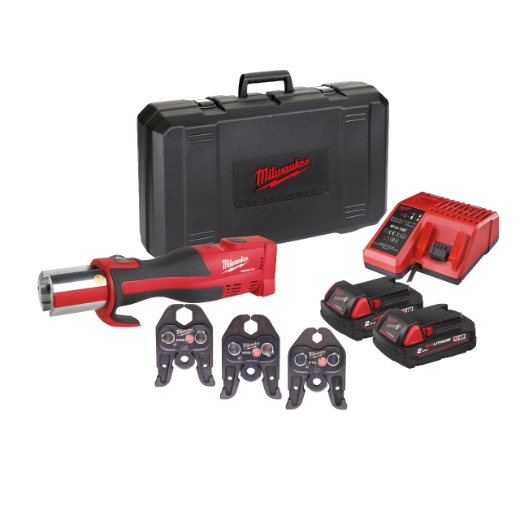 MILWAUKEE Bürstenloses Akku-Presswerkzeug (Sanitär) M18BLHPT-202C V-Set