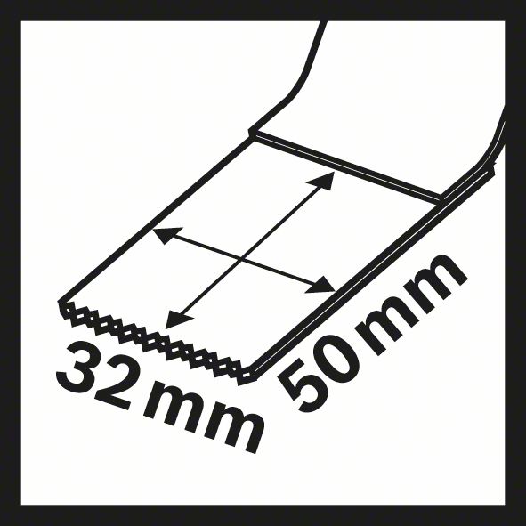 BOSCH BIM Tauchsägeblatt AIZ 32 AB, Metal, 50 x 32 mm, 10er-Pack