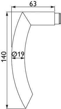 HERMAT Drückerlochteil BASIC 04 1894.19, Edelstahl