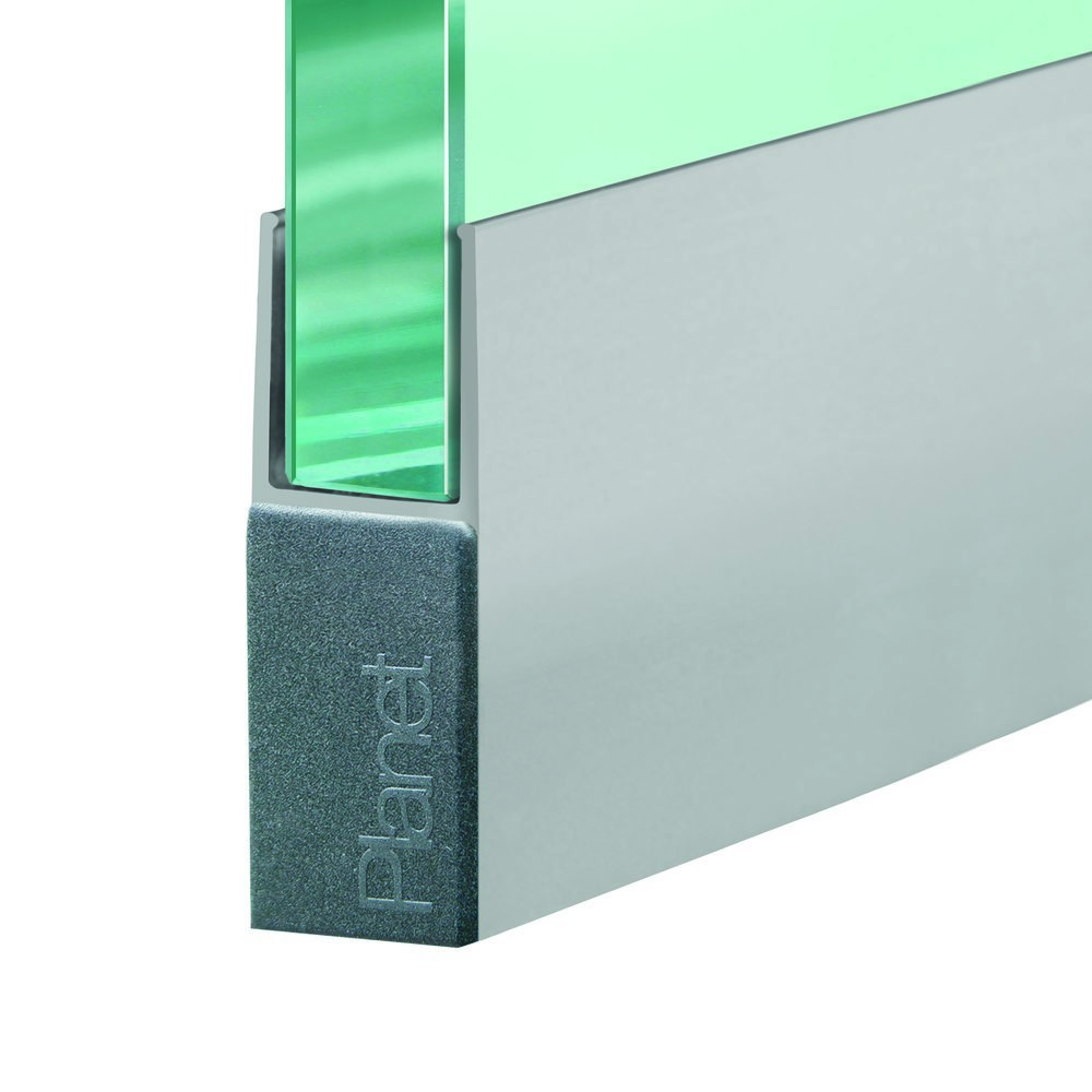 PLANET Glastürdichtung KG-F12s FH, schmal, Silikon 459 mm grau