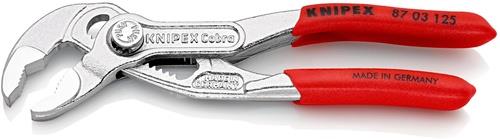 KNIPEX Wasserpumpenzange Cobra® L.125mm Spann-W.27mm verchr.Ku.-Überzug KNIPEX