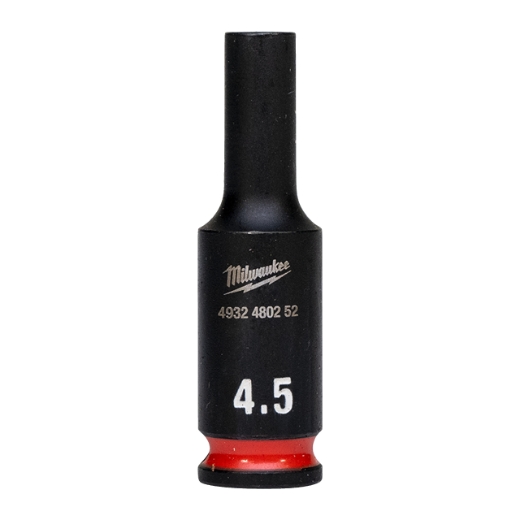 MILWAUKEE 4,5 x 50 mm SHOCKWAVE Schlagnuss 1/4" lang