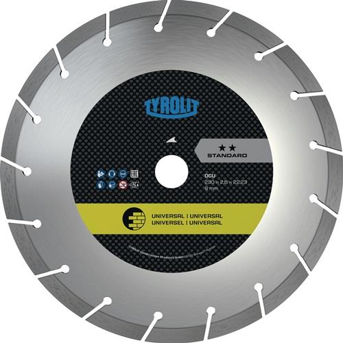 TYROLIT Diamanttrennscheibe DCU Stand.D.125mm Bohr.22,23mm Bau univ.7mm TYROLIT