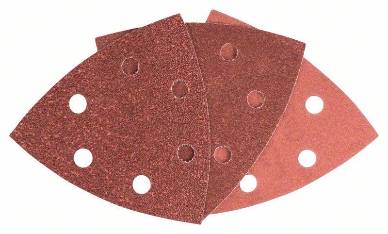BOSCH Schleifblatt-Set für Deltaschleifer, 93 mm, 60 - 240, 6 Löcher, 25er-Pack