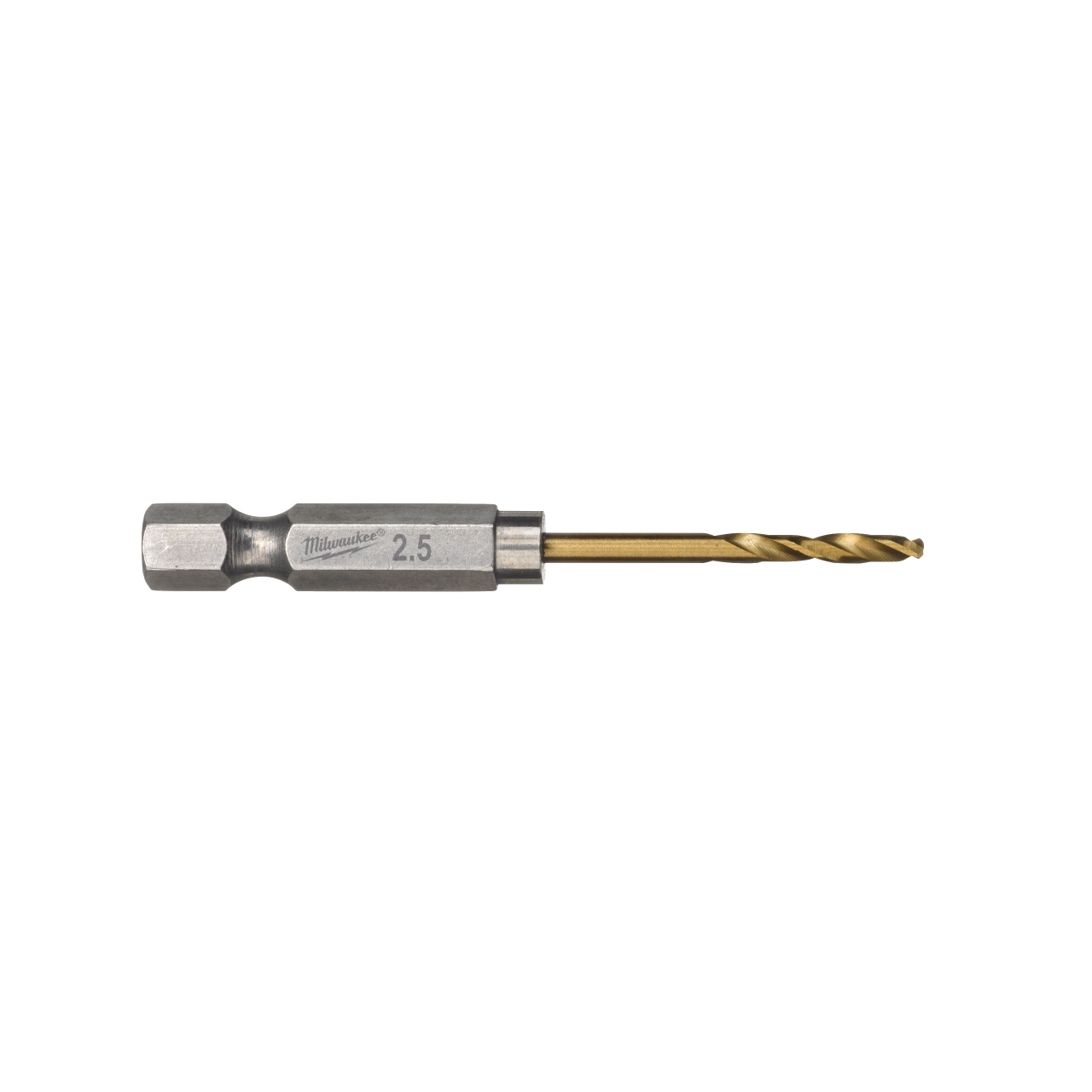 MILWAUKEE 2,5 x 62 mm SHOCKWAVE Metallbohrer HSS-G RED HEX Titan 1/4" 10er Pack