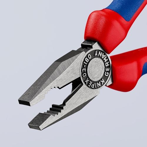 KNIPEX Kombizange L.180mm pol.Mehrkomp.-Hülle KNIPEX