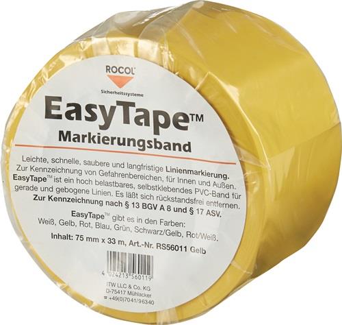 ROCOL Bodenmarkierungsband Easy Tape PVC gelb L.33m B.75mm Rl.ROCOL