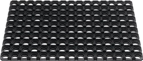 Nordwest Fußmatte offene Ringe schwarz Gum.L500xB800xS22mm