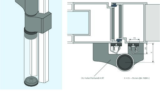PLANET Fingerschutz Abdeckprofil FSA 8900 AH2 für 4 Segmente, Aluminium 1.980 mm silberfarben