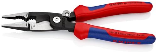 KNIPEX Elektroinstallationszange L.200mm pol.Mehrkomp.-Hülle m.Öffnungsf.KNIPEX