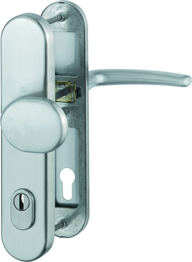 HOPPE® Schutz-Wechselgarnitur mit Langschild Denver E86G/3332ZA/3310/1310Z, 10/92 mm, Edelstahl, 11565603