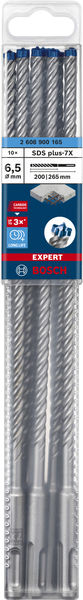 BOSCH EXPERT SDS plus-7X Hammerbohrer, 6,5 x 200 x 265 mm, 10-tlg.. Für Bohrhämmer