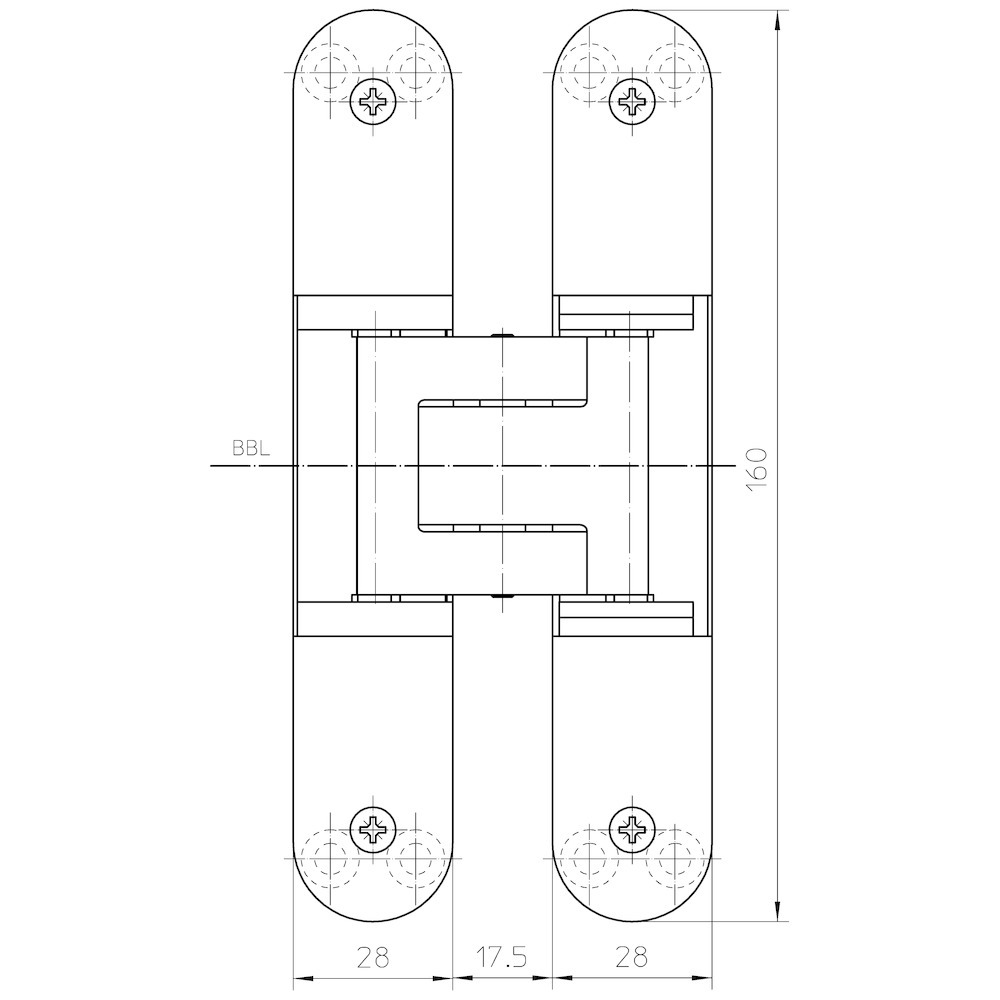 SIMONSWERK Verdecktliegendes Türband TECTUS® TE 340 3D Energy