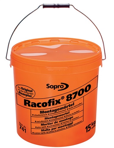 SOPRO Montagemörtel Racofix® 8700 1:3 Raumteile (Wasser/Mörtel) 1kg Eimer SOPRO