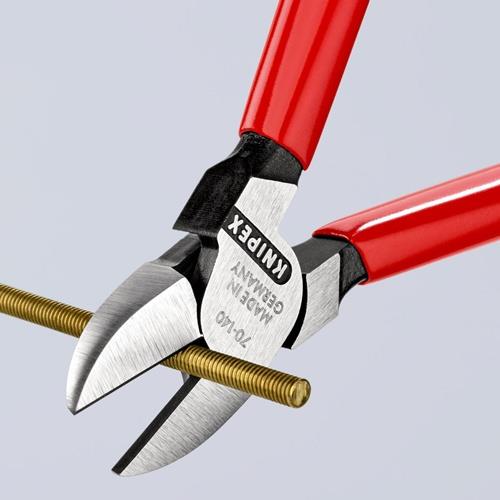 KNIPEX Seitenschneider L.140mm Kopf pol.Ku.-Überzug KNIPEX