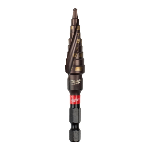 MILWAUKEE 4 bis 12 mm, 1 mm Stufen SHOCKWAVE Stufenbohrer
