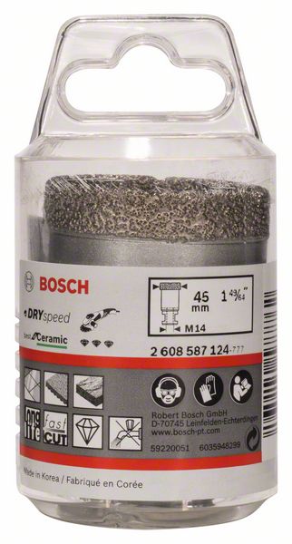 BOSCH Diamanttrockenbohrer Dry Speed Best for Ceramic, 45 x 35 mm