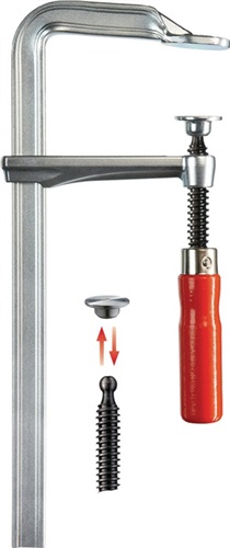 BESSEY Ganzstahlschraubzwinge GZ Spann-W.100mm A.60mm Holzgriff BESSEY