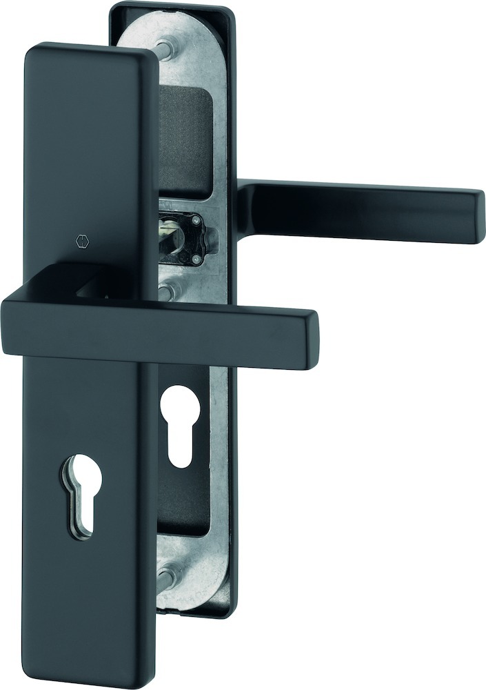 HOPPE® Schutz-Drückergarnitur mit Langschild Austin 1769/2221/2210, 8/72 mm, Aluminium, 11758557