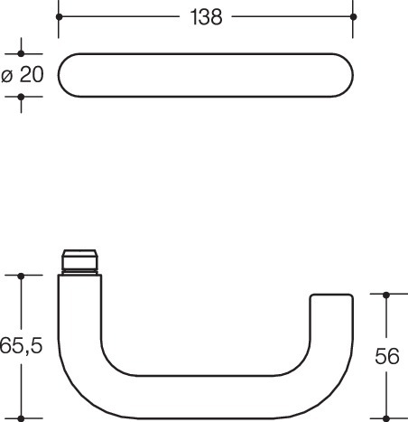 HEWI Drückergarnitur mit Rosetten 111R01.130, VK 8,5 mm, Polyamid, 111R01.130 50