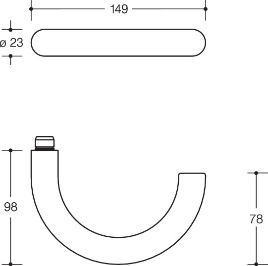 HEWI Drückergarnitur mit Rosetten 111R01.530, VK 8,5 mm, Polyamid, 111R01.530 99