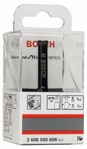 BOSCH Diamantnassbohrer Diamond for Hard Ceramics, 8 x 35 mm